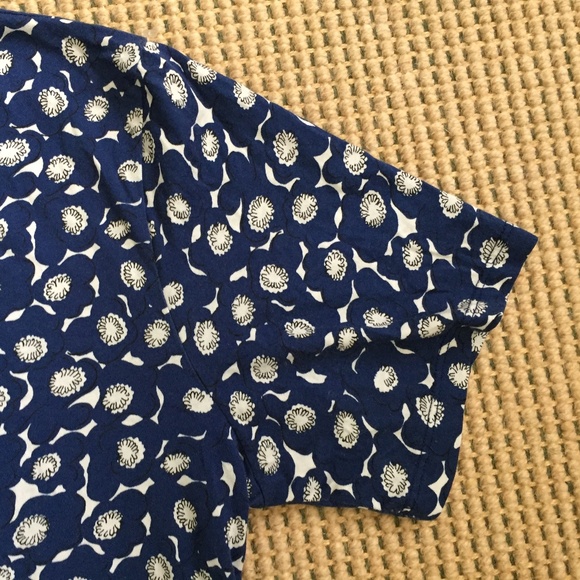 SANDRO PARIS FLORAL PRINT T-SHIRT NAVY & WHITE - Picture 11 of 11